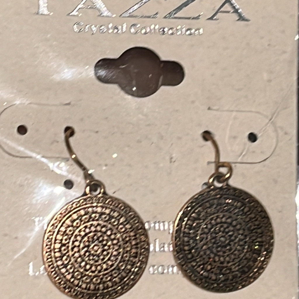5for $15 Tazza Gold Textured Small Circle Earrings This Is At Lowest Price